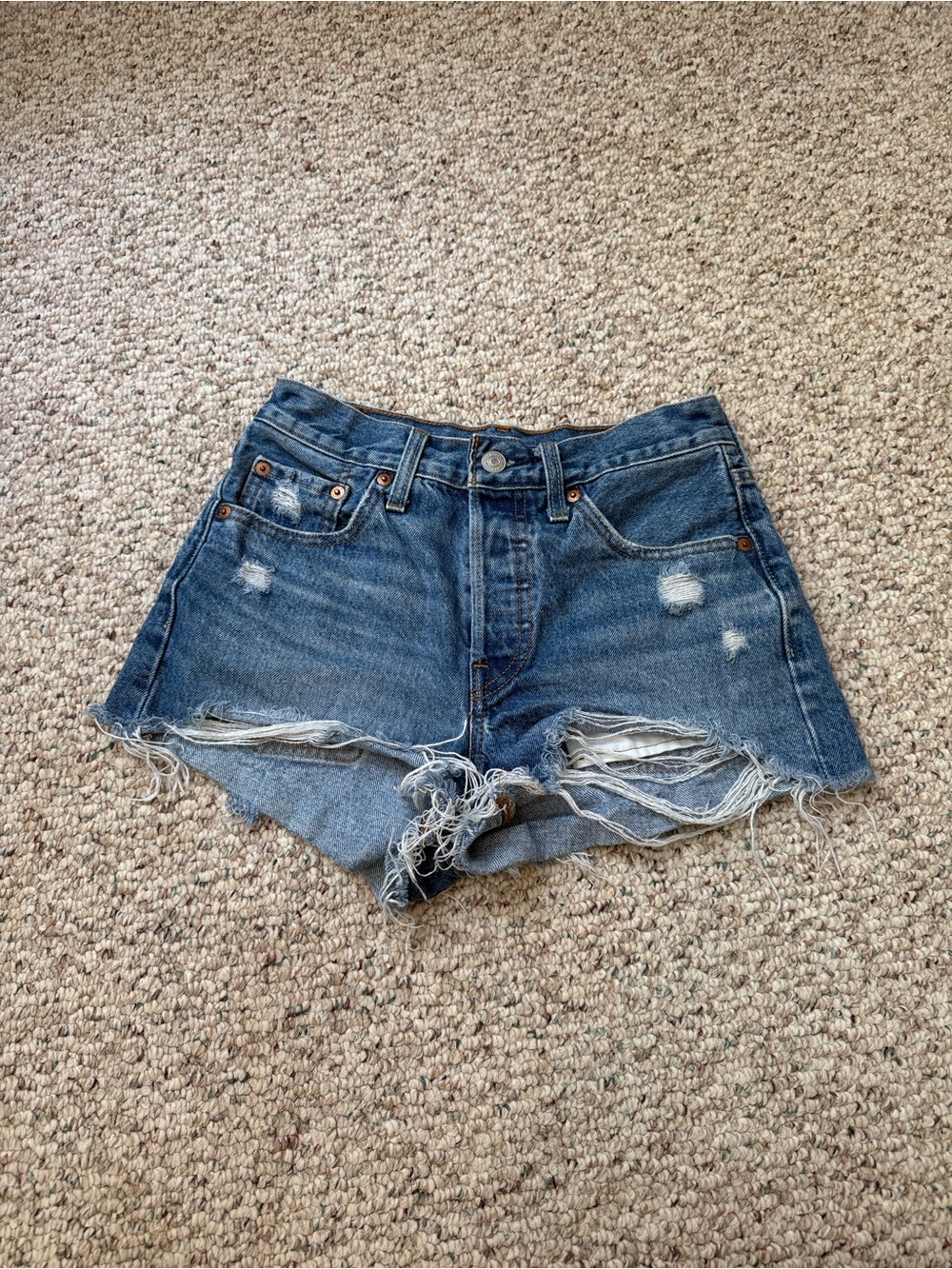 Levi 501’s  Cutoff Denim Shorts  (No size tag)